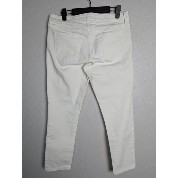 Gap Jeans Womens 10 White Boyfriend Mid Rise Light Wash Denim 27 Inseam - Picture 3 of 6